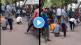 Crowd of people to pick up diamonds lying on the street in the market