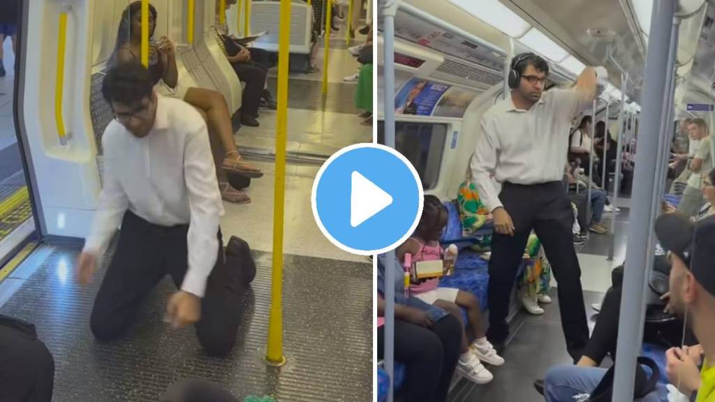 Indian song craze in London A young man danced on the song 'Chaiya Chaiya' in the metro