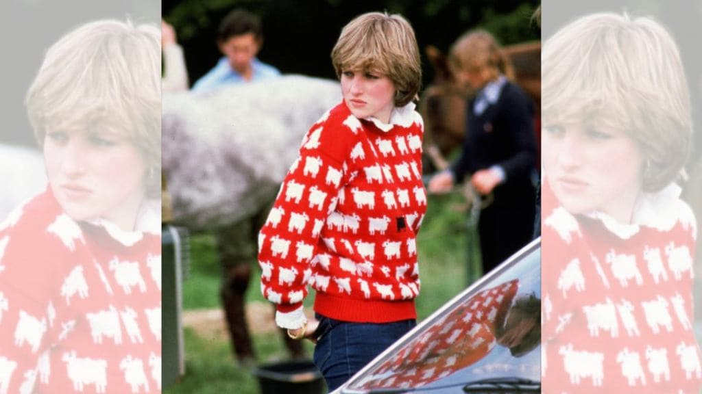 Princess Diana black sheep sweater