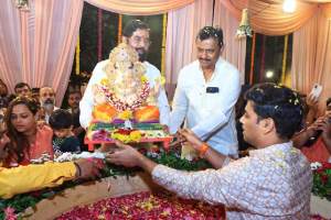 Shrikant Shinde at varsha bungalow