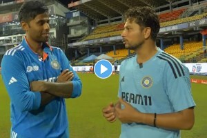 Kuldeep Yadav: कुलदीपने श्रीलंकेविरुद्धच्या शानदार गोलंदाजीमागील उलगडले गुपित; म्हणाला, “के.एल. राहुलने मला…” Kuldeep reveals secret behind brilliant bowling against Sri Lanka Said K.L. Bhai gave me a suggestion and we implemented it