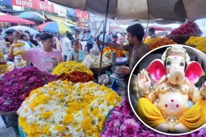 Ganesh Chaturthi 2023: गणेशोत्सवानिमित्त पुण्यातील फूलबाजार बहरला! The flower market in Pune blossomed