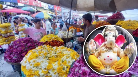 The flower market in Pune blossomed