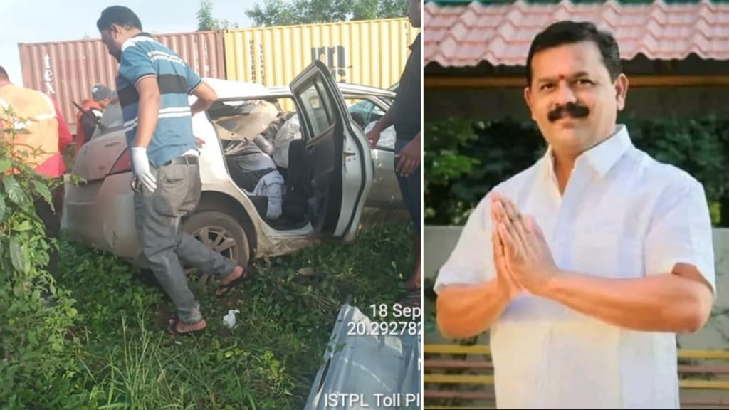 Four people, including BJP corporator Kiran Ahirrao (48) Dhule, died accident Chandwad