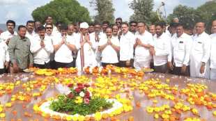 dcm ajit pawar reaches yashwantrao chavan samadhi in karad zws