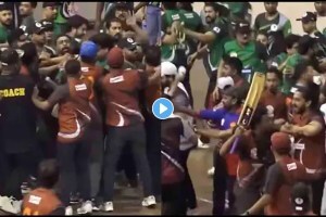 Cricket Fight: क्रिकेट सामन्याचे WWE मध्ये रूपांतर, बॅट अन् स्टंपने तुफान हाणामारी, सहा खेळाडू गंभीर जखमी; पाहा Video Cricket field became a war arena Bangladeshi players beat each other with bats 6 people admitted to hospital