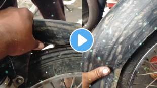watch desi jugad video man made motorcycle mudguard viral video