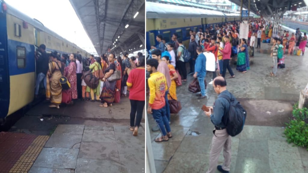 Diva-Ratnagiri special shuttle service crowded commuters Ganpati Konkan