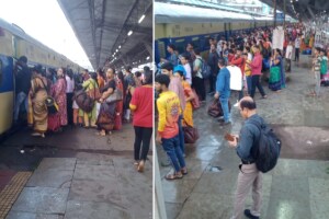 दिवा-रत्नागिरी विशेष शटल सेवेला प्रवाशांची तुफान गर्दी Diva-Ratnagiri special shuttle service crowded commuters Ganpati Konkan