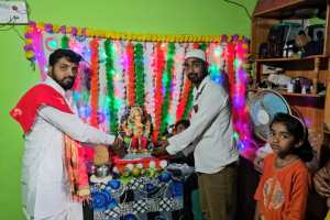 nashik district, yeola, rahim shaikh, Lord Ganesha idol