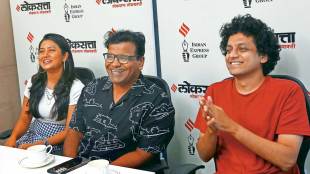 teen adkun sitaram marathi movie cast visit loksatta office for film promotion