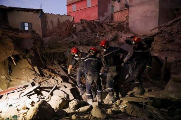 माराकेशमधील बाराव्या शतकात बांधल्या गेलेल्या प्रसिद्ध कौतोबिया मशिदीचे नुकसान झाले आहे, मात्र त्याचे प्रमाण किती हे अद्याप कळू शकले नाही. (PC : Reuters)