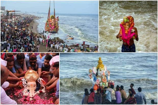 Bid adieu, Ganpati Bappa (पीटीआय फोटो)