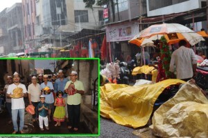 Ganesh Chaturthi 2023: घरगुती गणेशांच्या आगमनात पावसाची हजेरी ganesh idol agman