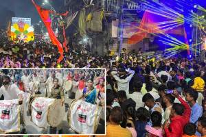 आवाजाच्या भिंतींचा दणदणाट; राजकीय नेत्यांच्या मंडळांचा पुढाकार, १३ तासानंतर विसर्जन मिरवणुकीचा समारोप ganesh immersion procession concludes after 13 hours in nashik