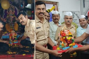 Panvel City Police donated Ganesh idol municipality Anant Chaturdashi