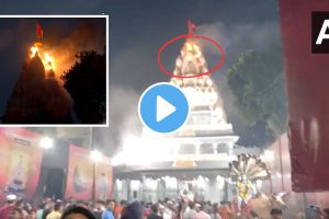 ganpati mandal catches fire