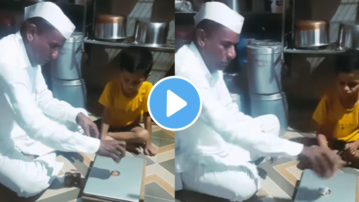 when farmer buy a new laptop worship video of indian culture goes viral