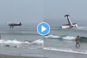 Plane crashes into sea video goes viral on social media Plane accident news