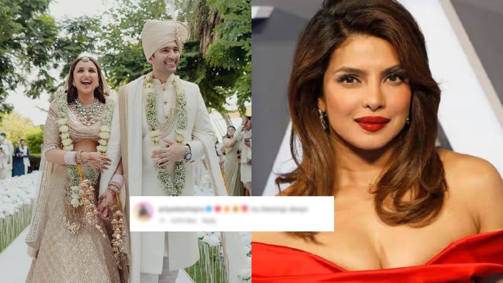 priyanka Chopra comment on Parineeti Chopra Raghav Chadha Wedding Photos
