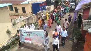 villagers of hanuman Koliwada displaced for jnpt port project protest against jnpt for rehabilitation