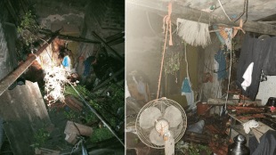 single-floor roof collapsed Ramnagar area ​​Wagle Estate thane