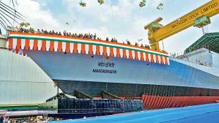warship mahendragiri launched in mumbai