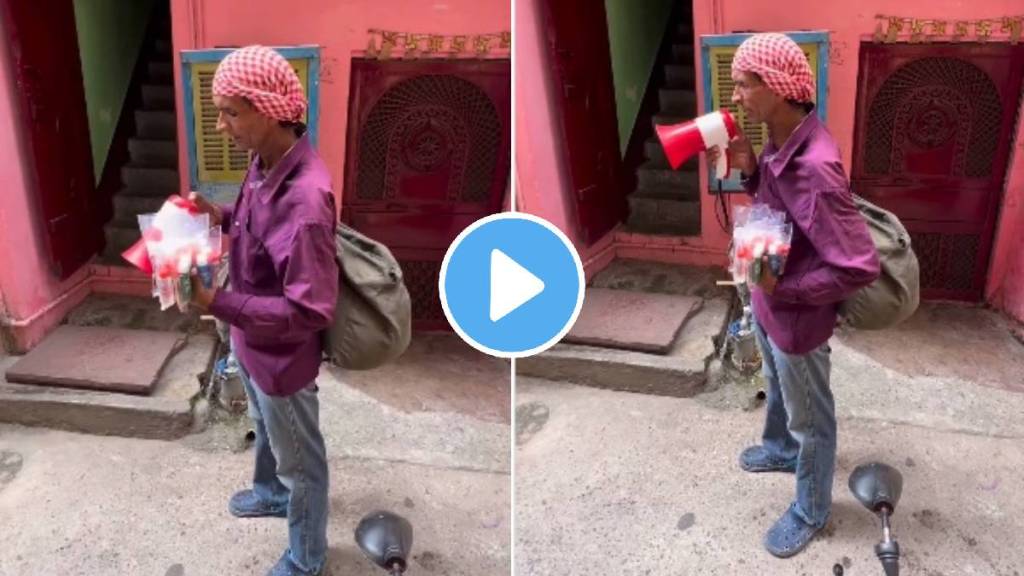 man seen selling goods in a unique style video goes viral