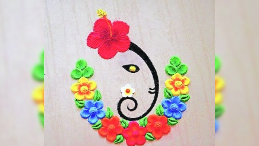 vr ganesh rangoli