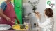 Women ask help from family members festival housework