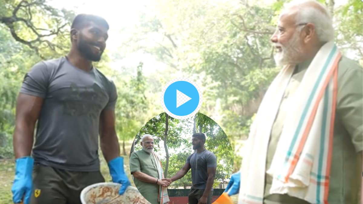Narendra Modi Ankita Baiyanpuriya Meet Before Mahatma Gandhi Birth Anniversary Swachhta Hi Seva Modi asks 75 hard Plan
