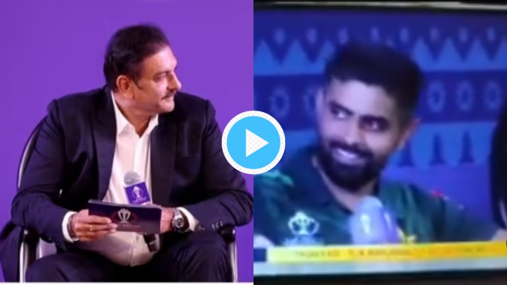 ICC World Cup Ravi Shastri Takes Hit at Babar Azam With Biryani Kaisa Tha Video Babar Give no Nonsense Reply Before Match