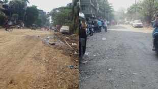 dust pile on Gymkhana Road in Sagarli Dombivli