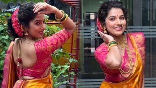 Bhagya Dile Tu Mala Jahnavi Killekar Nauvari Saree Look