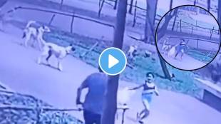 Dogs attacks a kid in Lodha Amara complex in Kolshet in Thane video viral