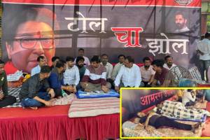ठाणे : टोल दरवाढीविरोधात मनसेचे उपोषण सुरूच, उपोषणाचा तिसरा दिवस MNS hunger strike in Thane