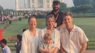 Adam Zampa visited the Taj Mahal with his family