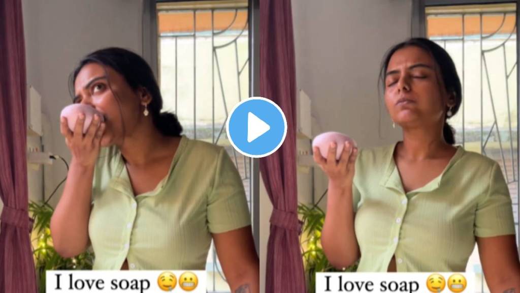 Viral video: Woman's 'soap-eating' act takes internet by storm, but it's not what you think