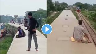 In bangladesh boy Climbed On The Roof Of A Running Train Shocking Stunt Video Viral