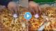 Demonstrated use of a pizza table for cutting pizza slices