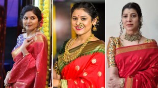 Marathi Actress Shardiya Navratri 2023 Red Colour