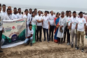 Cleanliness campaign shore of Shirgaon