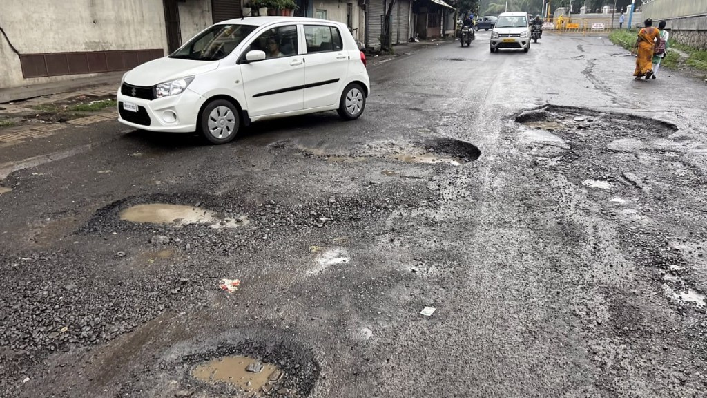 Road repair work in Pune city