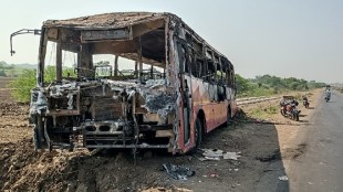 ST bus burnt Umarkhed