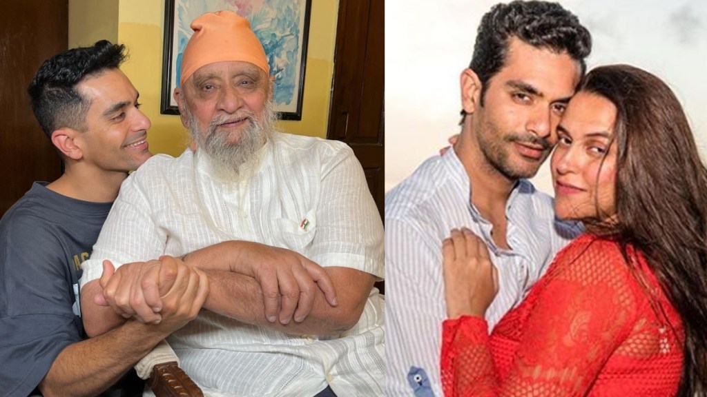 angad bedi neha dhupia shared post on dad Bishan Singh Bedi demise