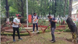 navi mumbai police, police department, cleanliness drive, pm narendra modi, police department participated in cleanliness drive