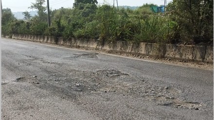 katai badlapur road, dombivli, bad condition of road