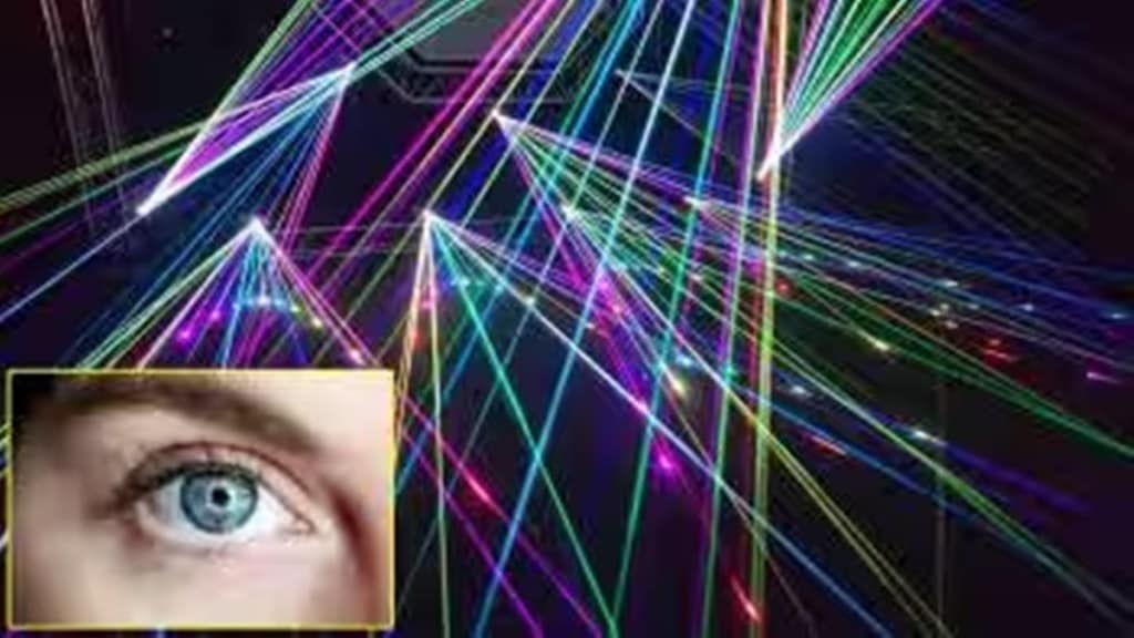 laser lights, sun rays in an eclipse, laser lights effects on eye, required ban on public laser use, laser lights public use