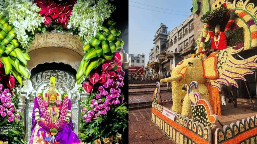 flowers from thailand for tulja bhavani decoration