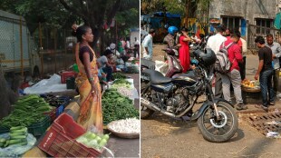 street footpaths APMC fruit market Vashi hawkers